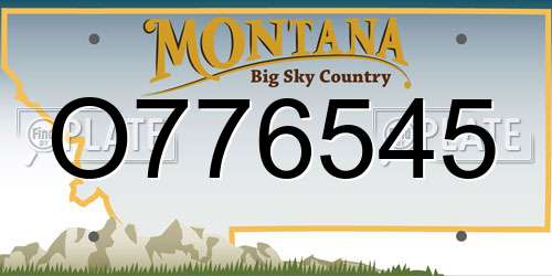 O776545 Montana License Plate