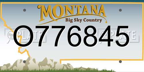 O776845 Montana License Plate