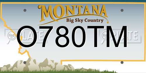 O780TM Montana License Plate