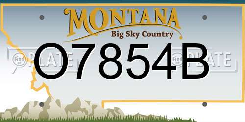O7854B Montana License Plate