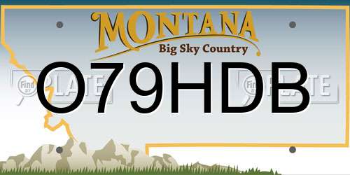 O79HDB Montana License Plate