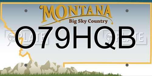 O79HQB Montana License Plate