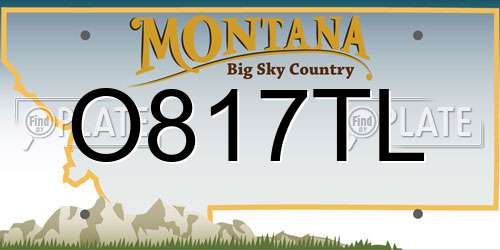 O817TL Montana License Plate