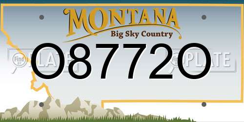 O8772O Montana License Plate