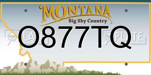 O877TQ Montana License Plate