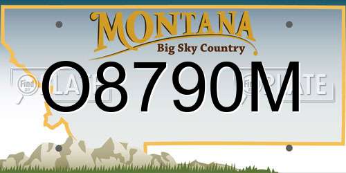 O8790M Montana License Plate