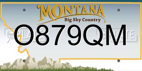 O879QM Montana License Plate