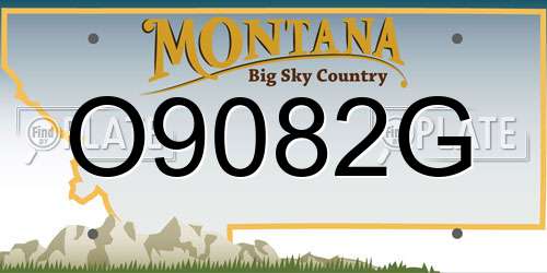 O9082G Montana License Plate