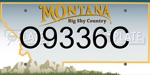 O9336C Montana License Plate