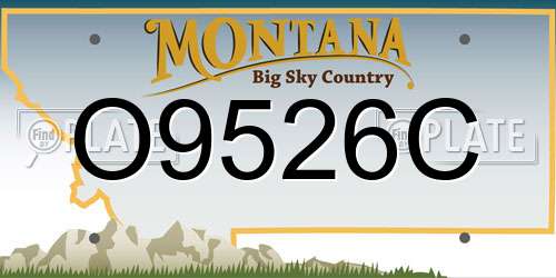 O9526C Montana License Plate