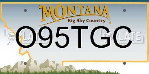 O95TGC Montana License Plate