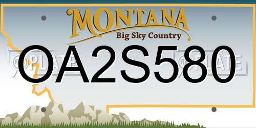 OA2S580 Montana License Plate