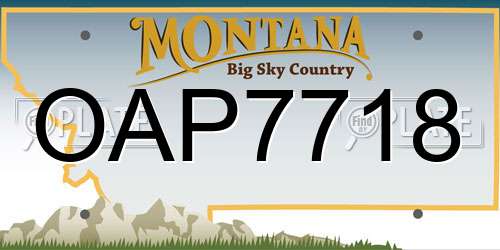 OAP7718 Montana License Plate