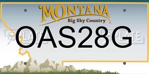 OAS28G Montana License Plate