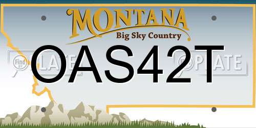 OAS42T Montana License Plate