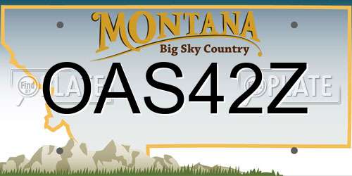 OAS42Z Montana License Plate