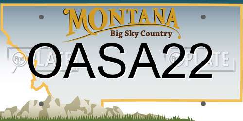 OASA22 Montana License Plate