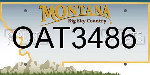 OAT3486 Montana License Plate