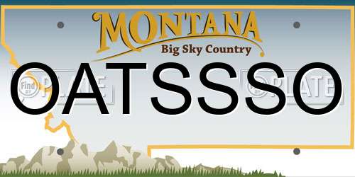 OATSSSO Montana License Plate