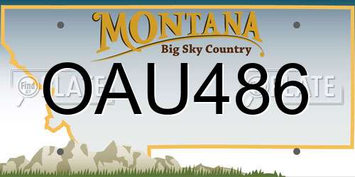 OAU486 Montana License Plate