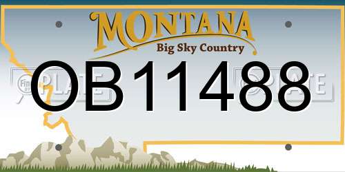 OB11488 Montana License Plate