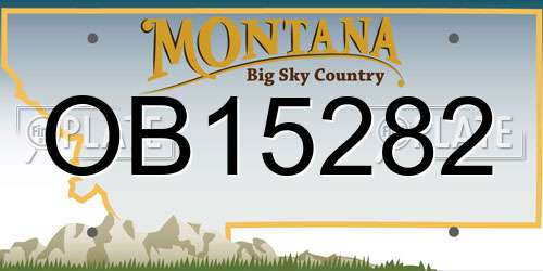 OB15282 Montana License Plate