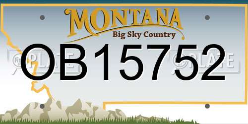 OB15752 Montana License Plate