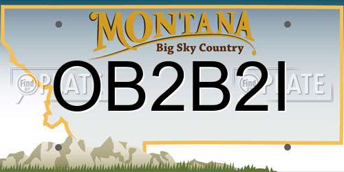 OB2B2I Montana License Plate
