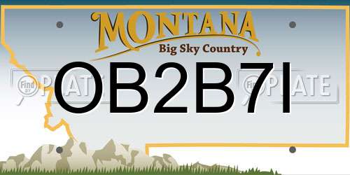 OB2B7I Montana License Plate