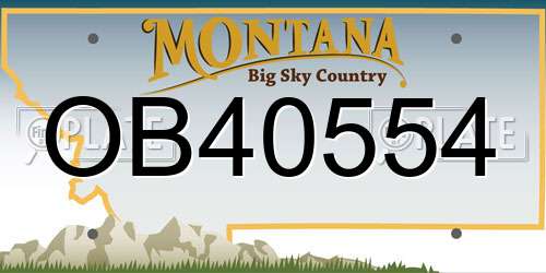 OB40554 Montana License Plate