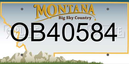OB40584 Montana License Plate