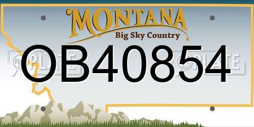 OB40854 Montana License Plate