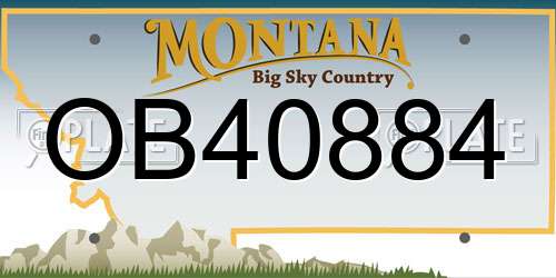 OB40884 Montana License Plate