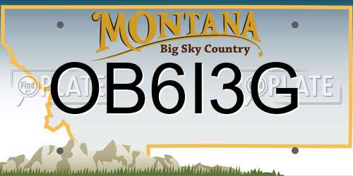 OB6I3G Montana License Plate