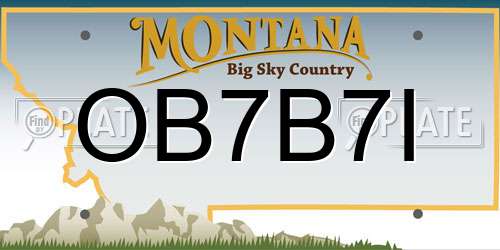 OB7B7I Montana License Plate