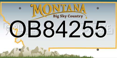 OB84255 Montana License Plate