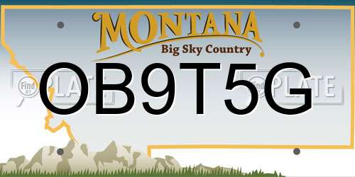 OB9T5G Montana License Plate