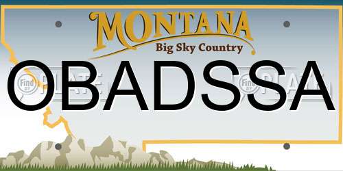 OBADSSA Montana License Plate