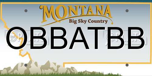 OBBATBB Montana License Plate