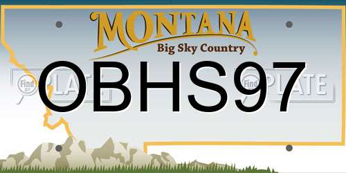 OBHS97 Montana License Plate