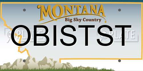 OBISTST Montana License Plate