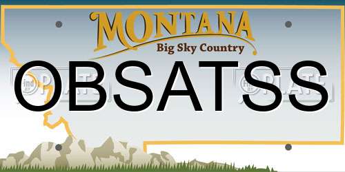 OBSATSS Montana License Plate