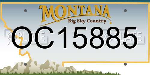 OC15885 Montana License Plate