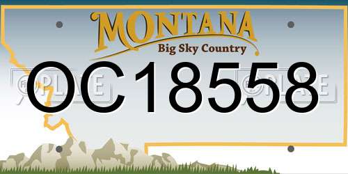 OC18558 Montana License Plate