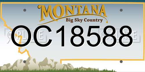 OC18588 Montana License Plate