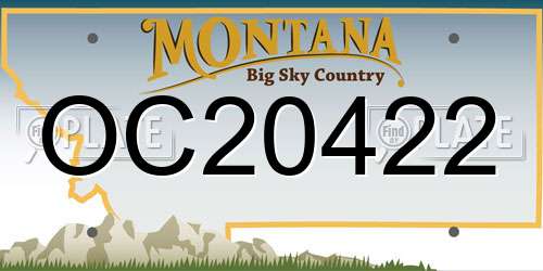 OC20422 Montana License Plate
