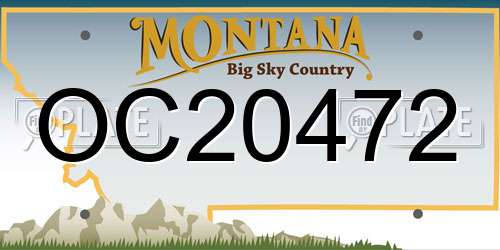 OC20472 Montana License Plate