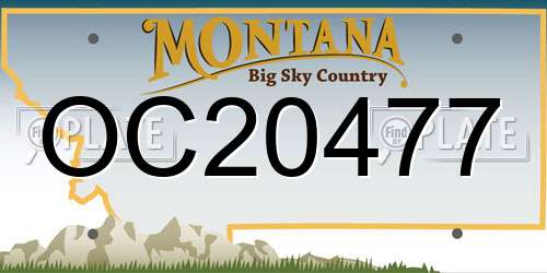 OC20477 Montana License Plate