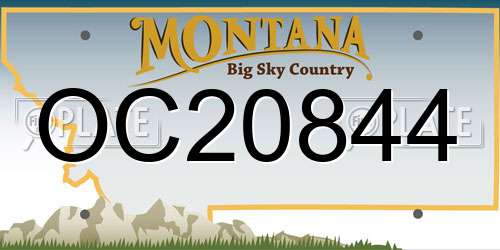 OC20844 Montana License Plate