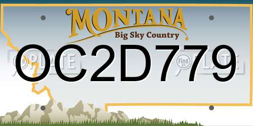 OC2D779 Montana License Plate